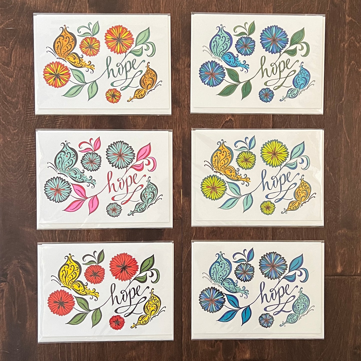 Hope hand Colored 5X7 Greeting Card