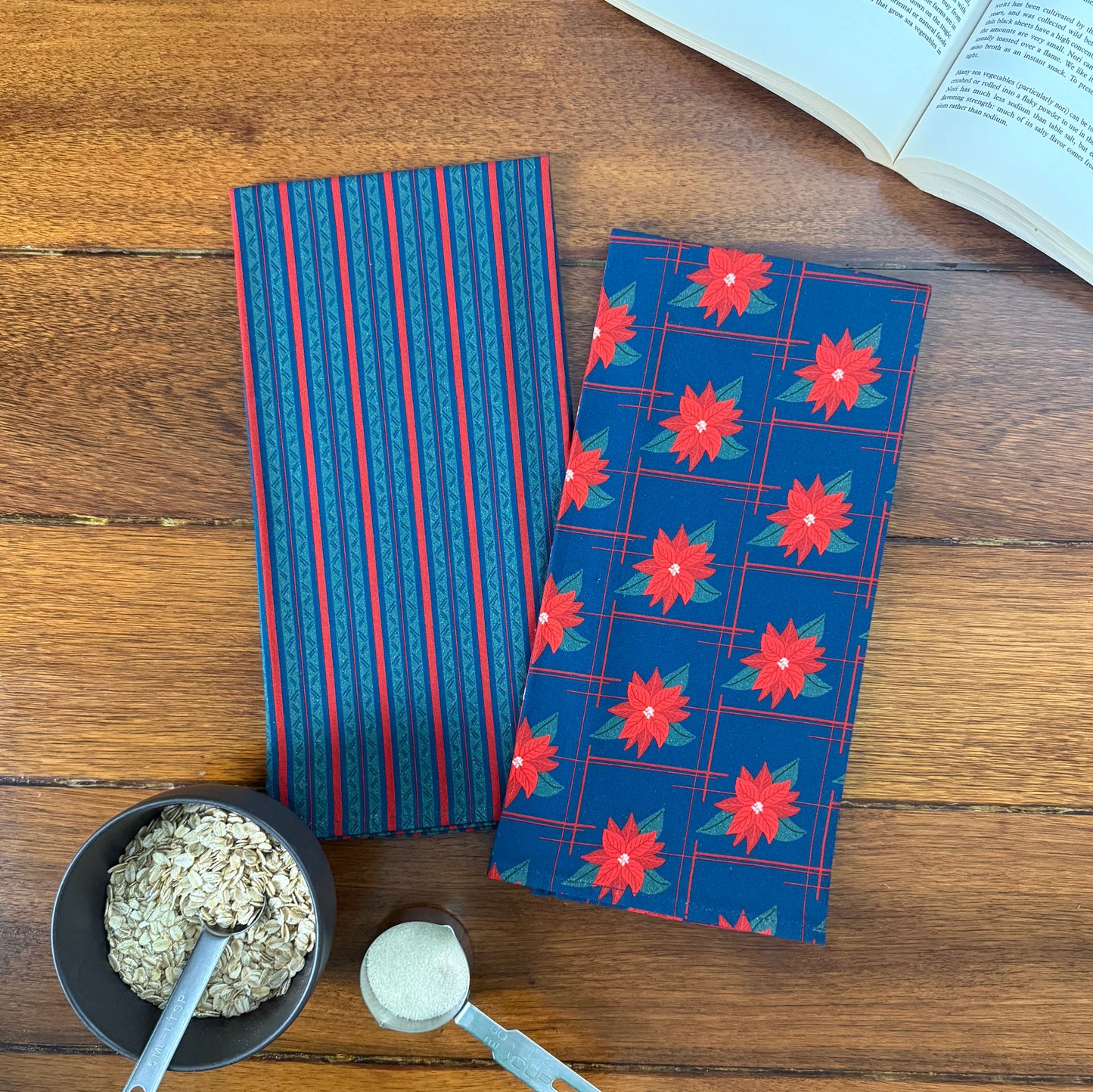 Holiday Kitchen Towel | Poinsettia Plaid