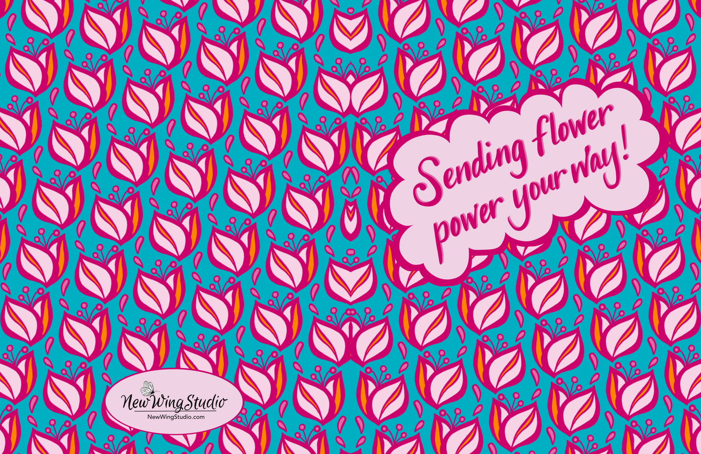 Sending Flower Power Your Way Greeting Card