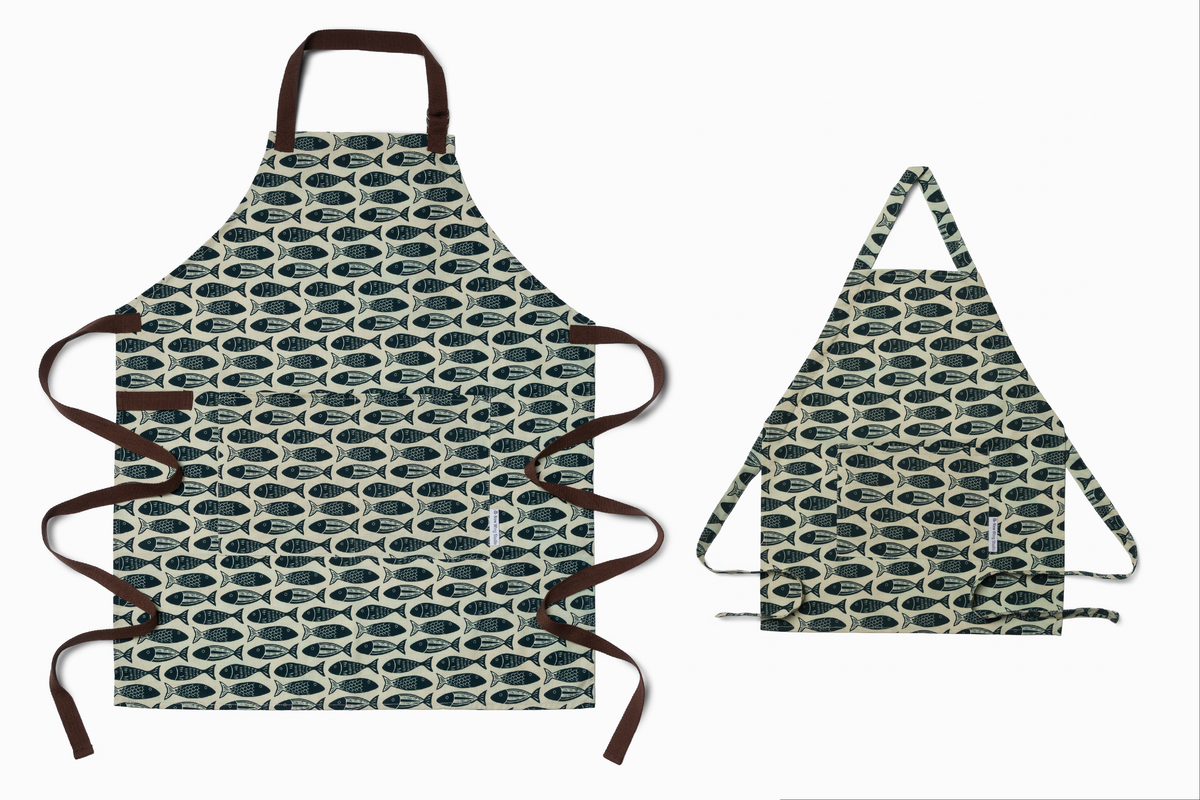 Adult & Child Apron Matching Set | Go Fish