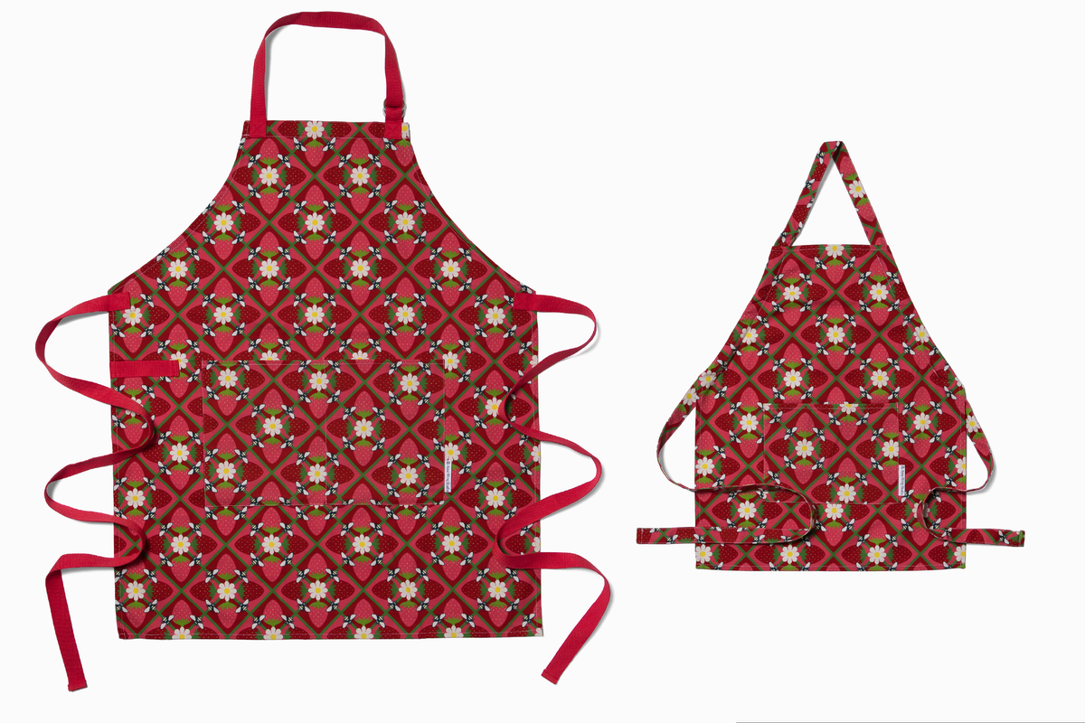 Adult & Child Apron Matching Set | Bees & Berries