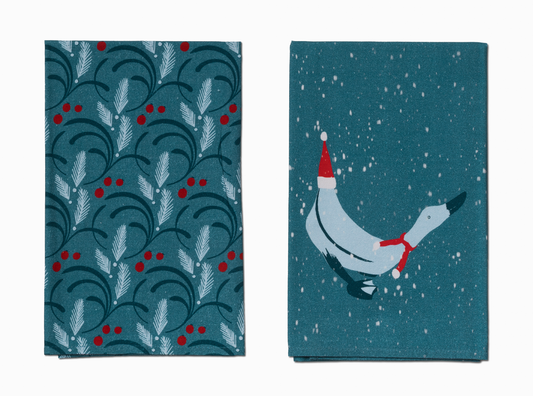 Kitchen Towel Duo | Berry Frost & Lucky Duck