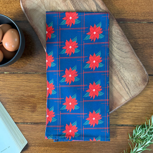 Holiday Kitchen Towel | Poinsettia Plaid