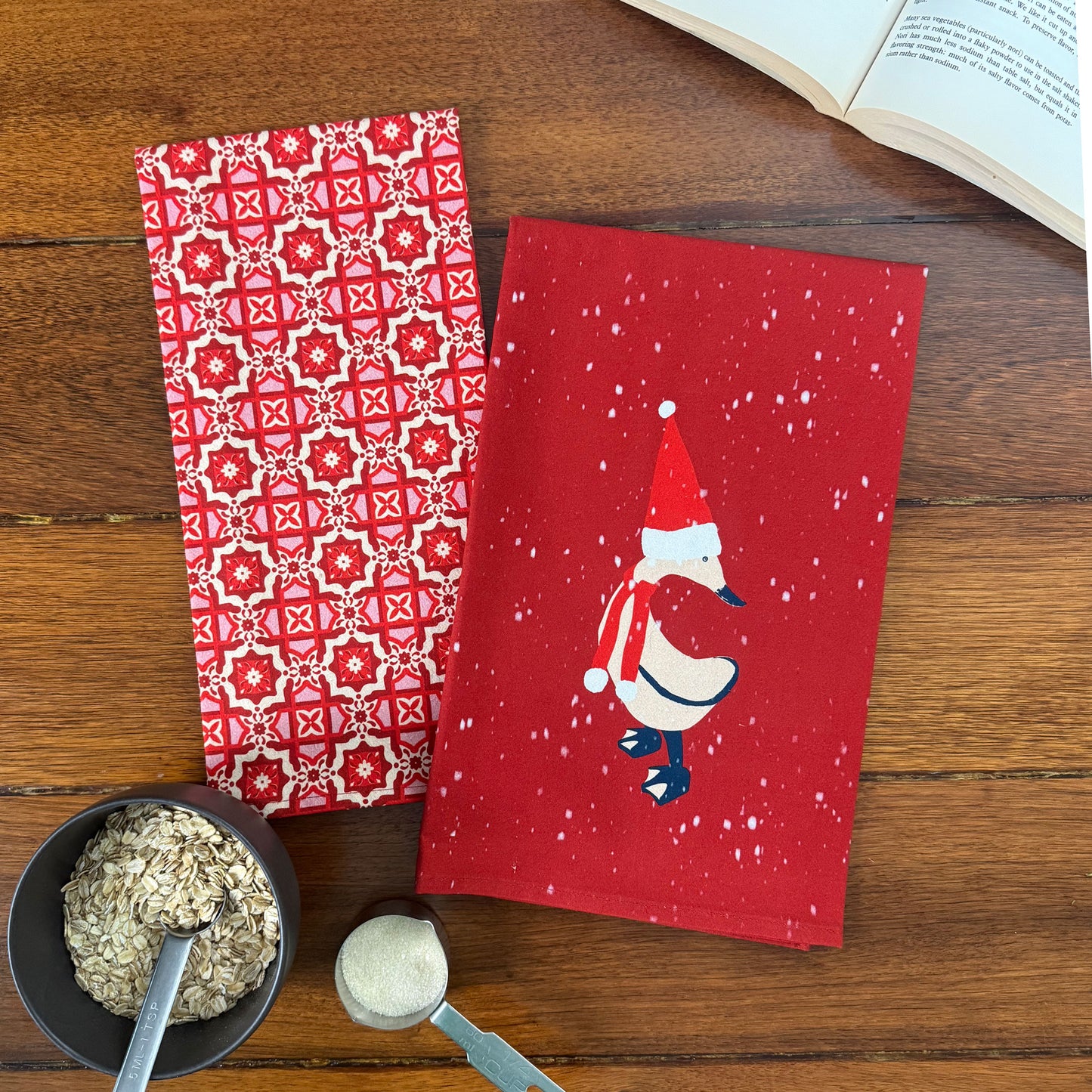 Holiday Kitchen Towel | Peppermint Pink