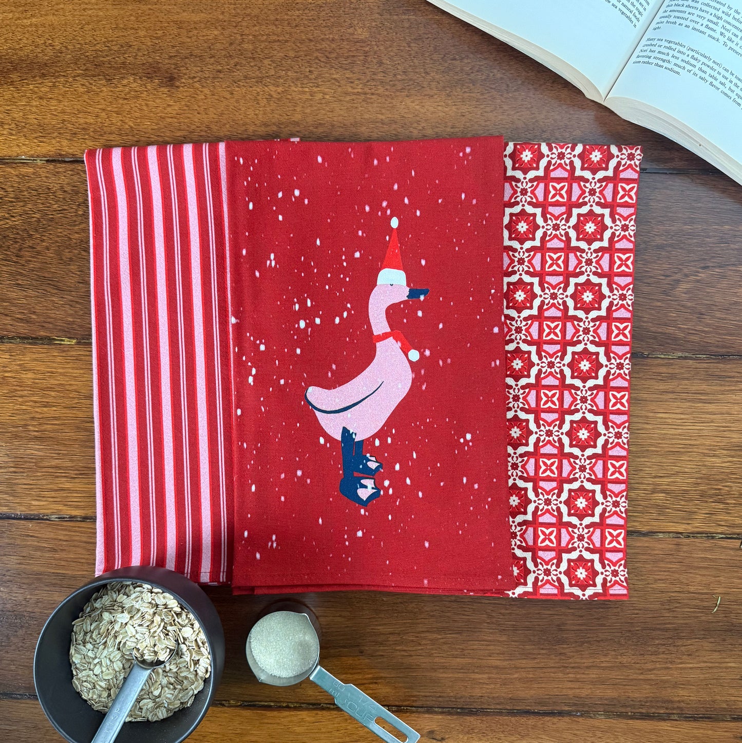 Holiday Kitchen Towel | Peppermint Pink