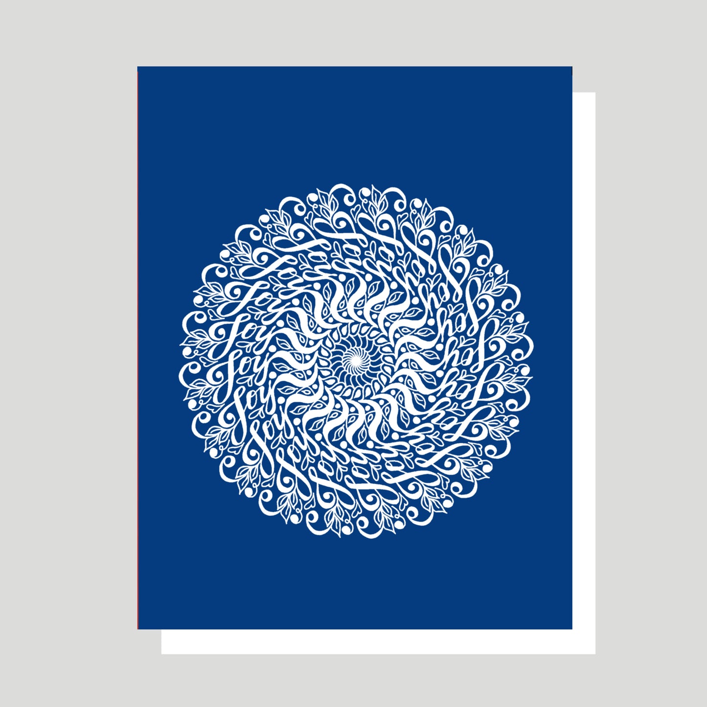 Joy on Blue Greeting Card