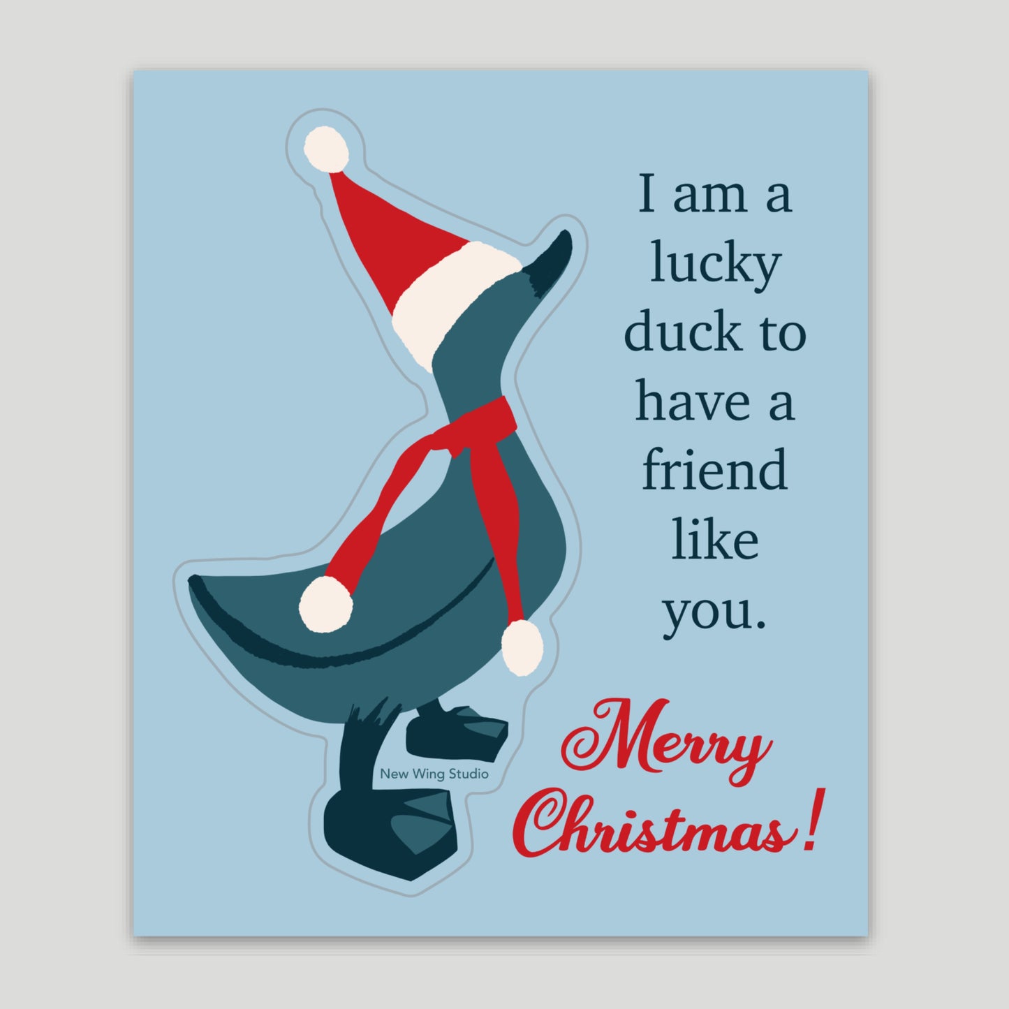 Merry Christmas Duck STICKER