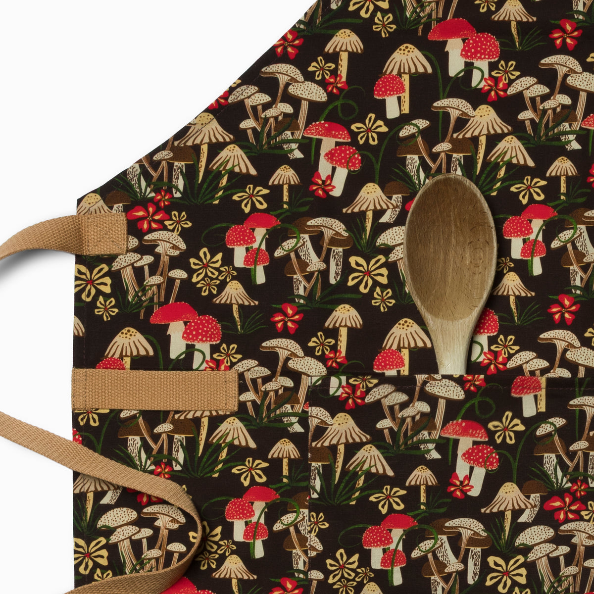 Adult & Child Apron Matching Set | Mushroom Field