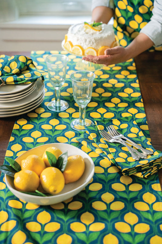 Table Runner & Everyday Napkin Set | Lemon Provence