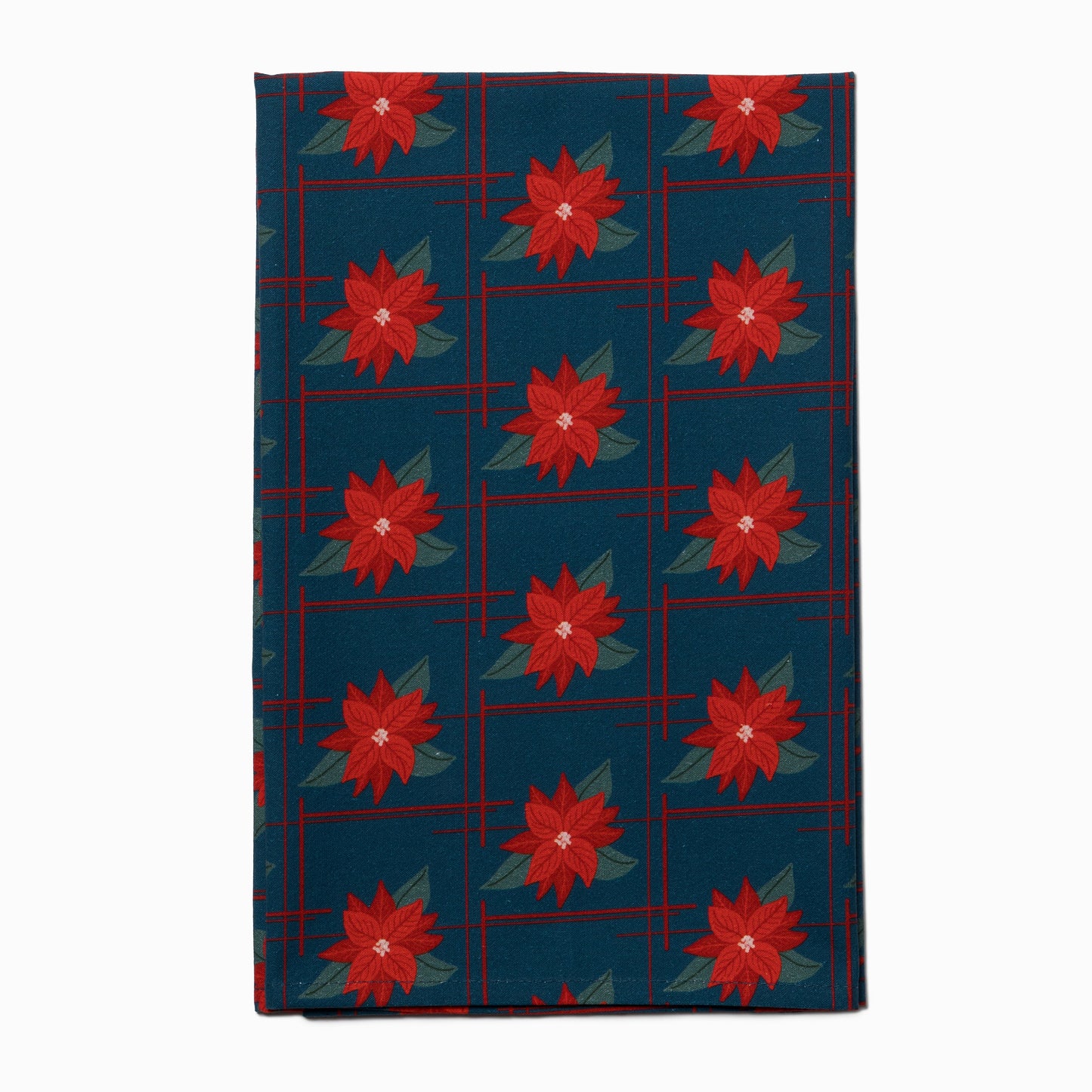 Holiday Kitchen Towel | Poinsettia Plaid