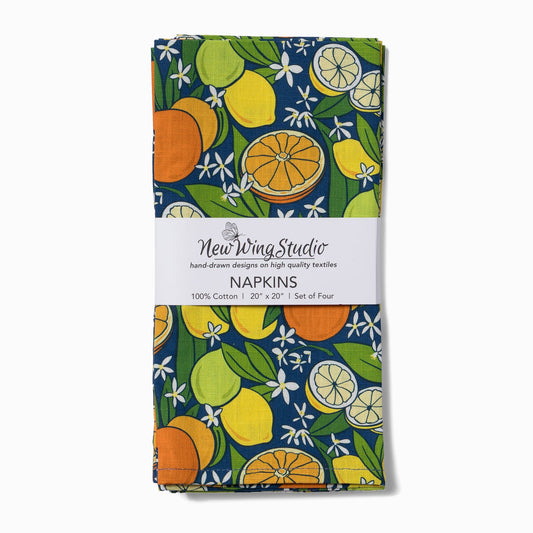 Dinner Napkins, Set of 4 | Citrus Grove