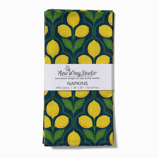 Dinner Napkins, Set of 4 | Lemon Provence