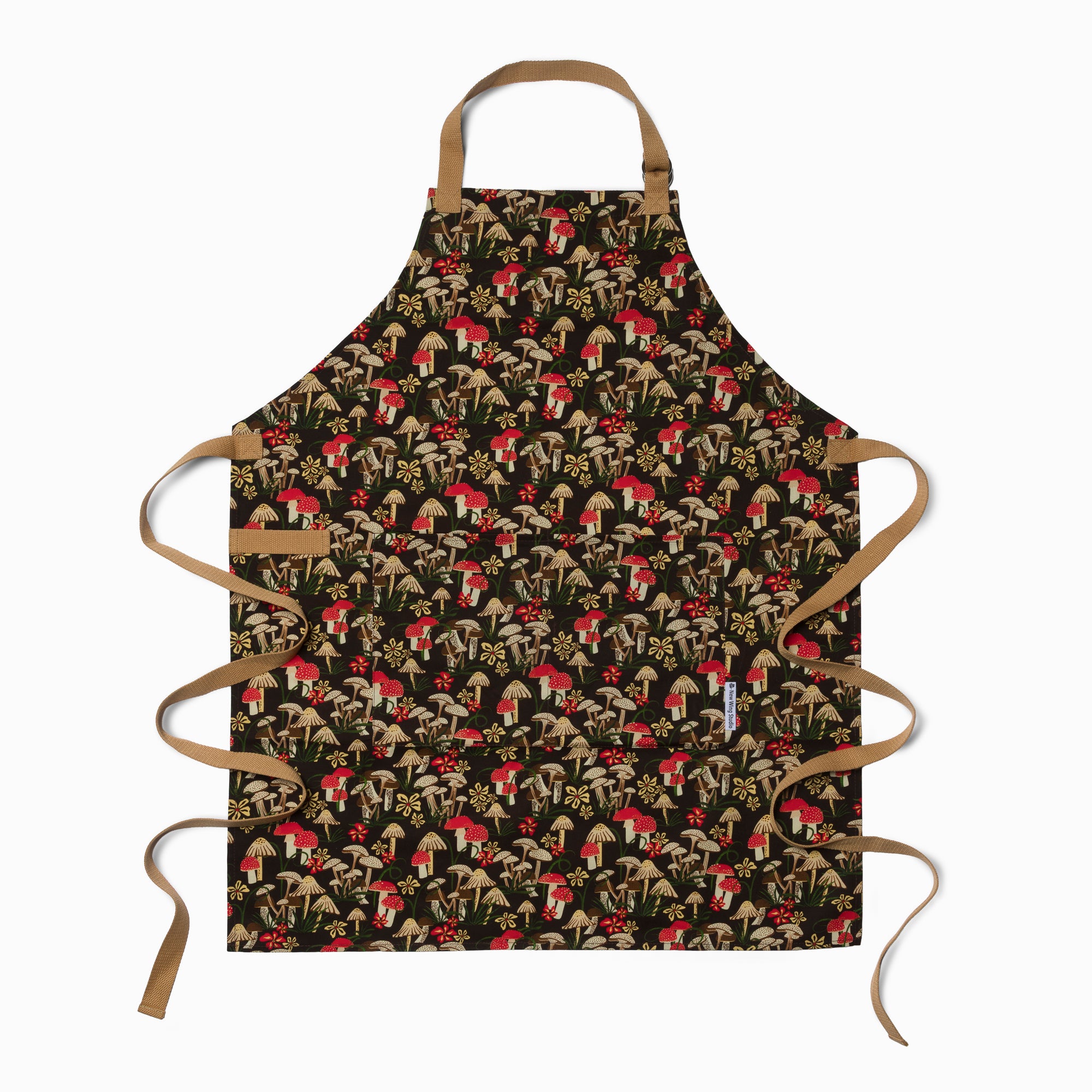 Apron-Adult | Mushroom Field – New Wing Studio
