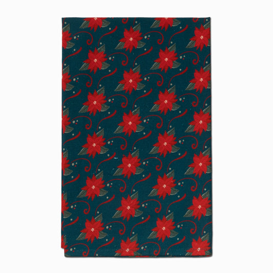 Holiday Kitchen Towel | Poinsettia Party