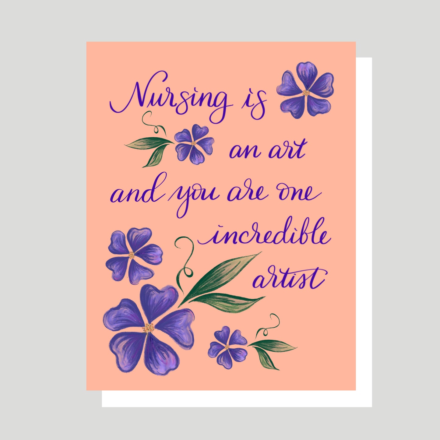 Nursing Is an Art Greeting Card