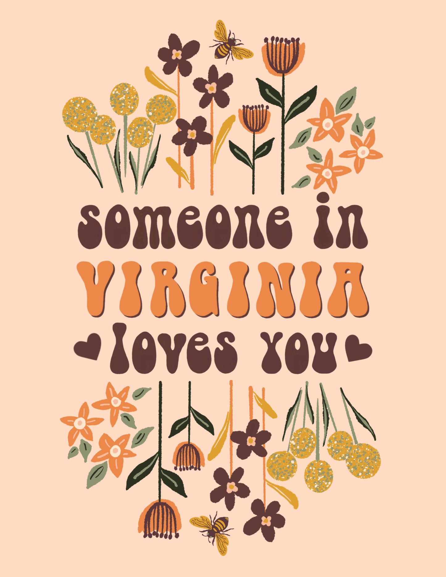 Someone in Virginia Loves You Greeting Card