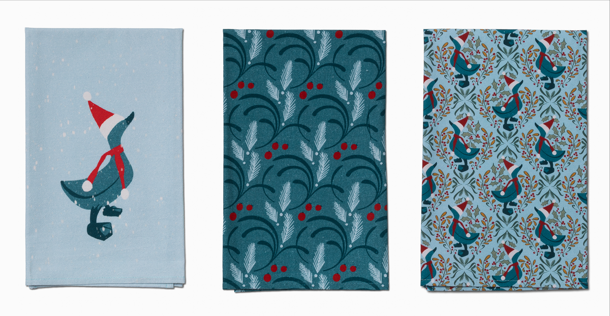 Kitchen Towel Trio | Daisy Duck, Berry Frost & Duck The Halls