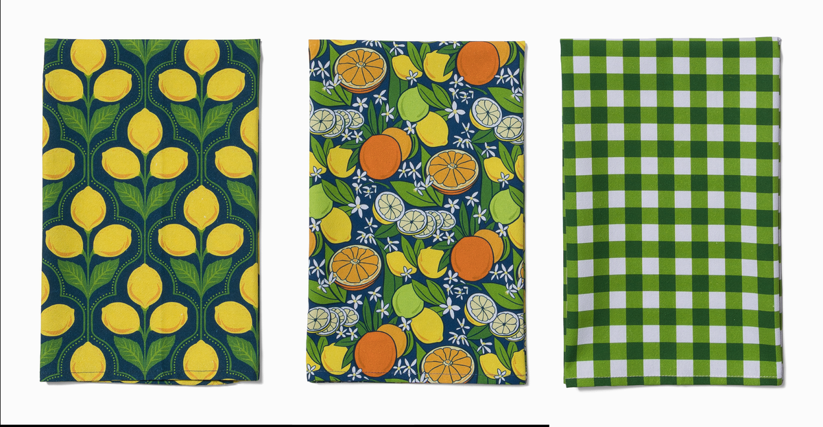 Kitchen Towel Trio | Lemon Provence, Citrus Grove & Garden Party Gingham