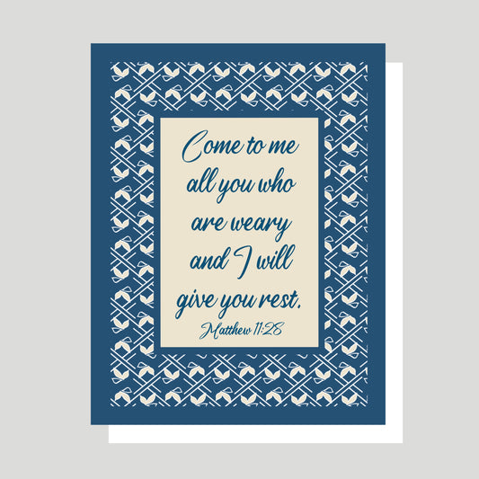 Come To Me All You Who Are Weary Greeting Card
