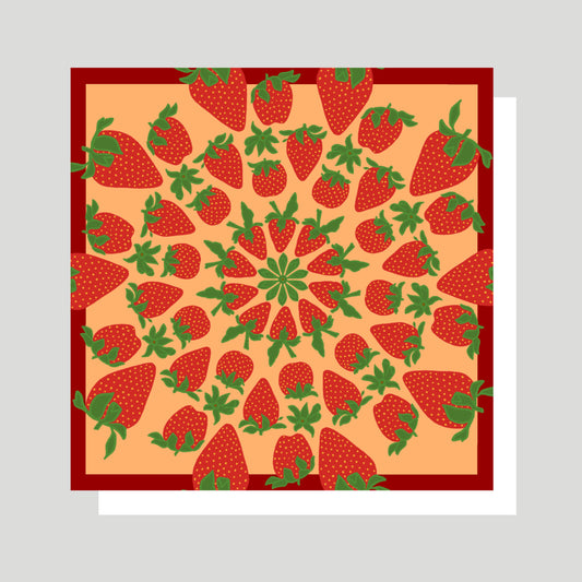 Strawberry Square Greeting Card